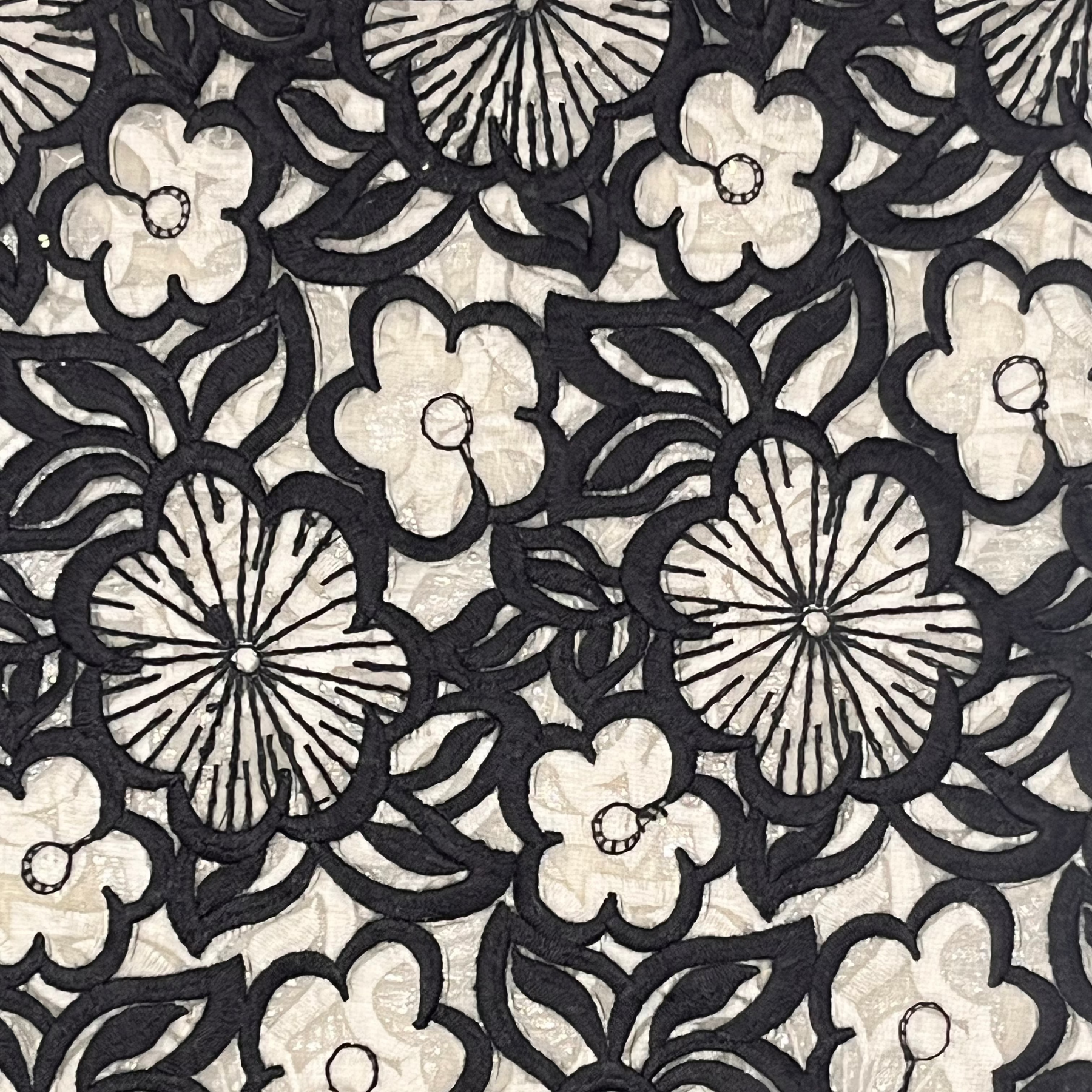 Organza Bordada Floral